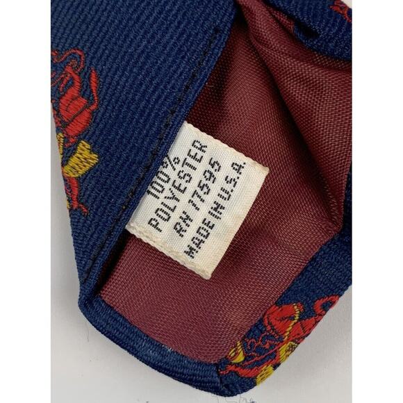 Vintage Renleigh tie Mens avy/horse embroidered 56" - Picture 4 of 5